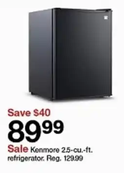 Target Kenmore 2.5-cu.-ft. refrigerator offer