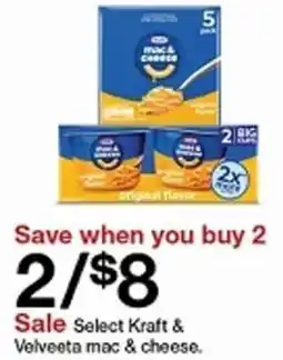 Target Select Kraft & Velveeta mac & cheese offer