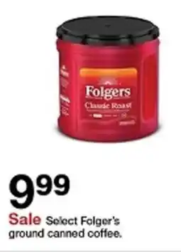 Target Select Folger's ground canned coffee offer