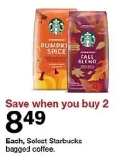 Target Select Starbucks bagged coffee offer