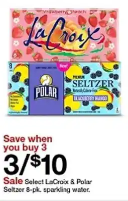 Target Select LaCroix & Polar Seltzer sparkling water offer