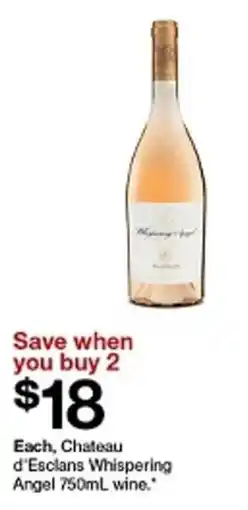 Target Chateau d'Esclans Whispering Angel wine offer