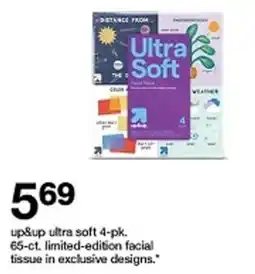 Target up&up ultra soft limited-edition facial tissue in exclusive designs offer