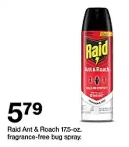 Target Raid Ant & Roach fragrance-free bug spray offer