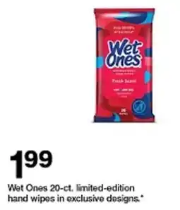 Target Wet Ones limited-edition hand wipes in exclusive designs offer