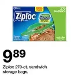 Target Ziploc sandwich storage bags offer