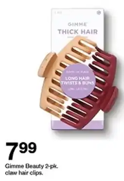 Target Gimme Beauty claw hair clips offer