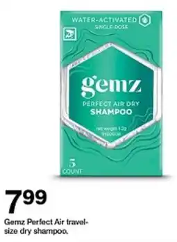 Target Gemz Perfect Air travel size dry shampoo offer