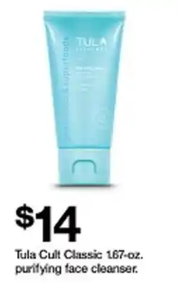 Target Tula Cult Classic purifying face cleanser offer