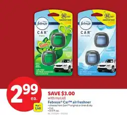 Lidl Febreze Car air freshner offer