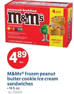 Lidl M&Ms frozen peanut butter cookie ice cream sandwiches offer