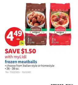 Lidl frozen meatballs offer
