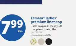 Lidl Esmara ladies' premium linen top offer