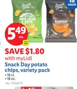 Lidl Snack Day potato chips, variety pack offer
