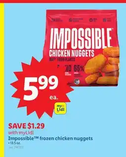 Lidl Impossible frozen chicken nuggets offer