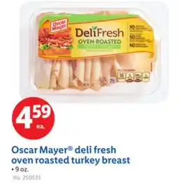 Lidl Oscar Mayer deli fresh oven roasted turkey breast offer