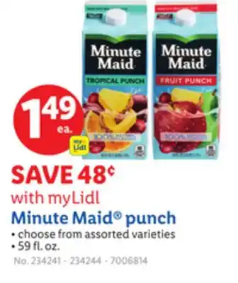 Lidl Minute Maid punch offer