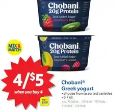 Lidl Chobani Greek yogurt offer