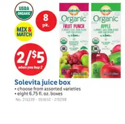 Lidl Solevita juice box offer