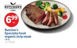 Lidl Butcher's Specialty fresh organic strip steak offer