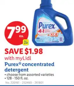 Lidl Purex concentrated detergent offer
