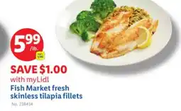 Lidl Fish Market fresh skinless tilapia fillets offer