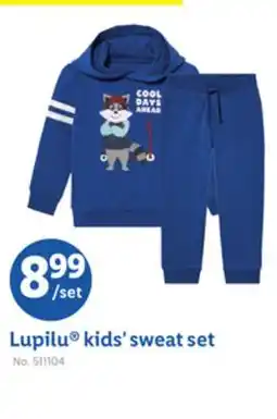 Lidl Lupilu kids' sweat set offer