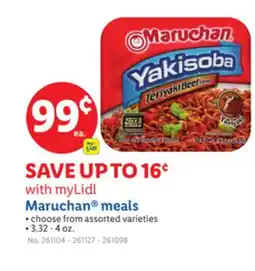 Lidl Maruchan meals offer