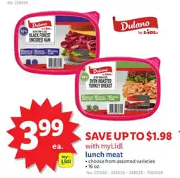 Lidl lunch meat offer