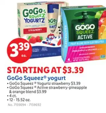 Lidl GoGo Squeez yogurt offer