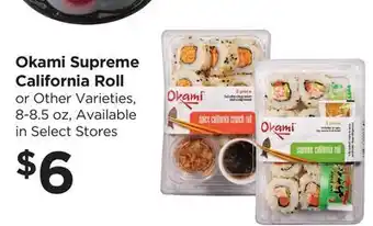 Food 4 Less Okami Supreme California Roll offer