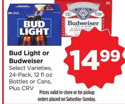 Food 4 Less Bud Light or Budweiser offer