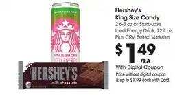 Ralphs Hershey's King Size Candy offer