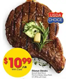 Ralphs Ribeye Steaks offer