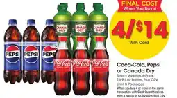 Ralphs Coca-Cola, Pepsi or Canada Dry offer