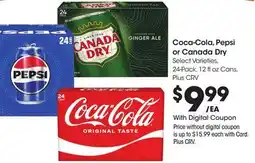 Ralphs Coca-Cola, Pepsi or Canada Dry offer