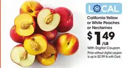 Ralphs California Yellow or White Peaches or Nectarines offer