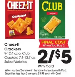 Ralphs Cheez-It Crackers offer