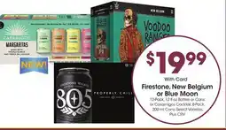Ralphs Firestone, New Belgium or Blue Moon offer