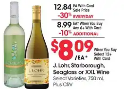 Ralphs J. Lohr, Starborough, Seaglass or XXL Wine offer