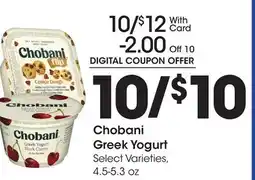 Ralphs Chobani Greek Yogurt offer