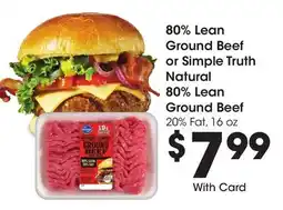 Ralphs 80% Lean Ground Beef or Simple Truth Natural 80% Lean Ground Beef offer