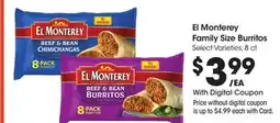 Ralphs El Monterey Family Size Burritos offer