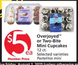 Vons Overjoyed or Two-Bite Mini Cupcakes offer