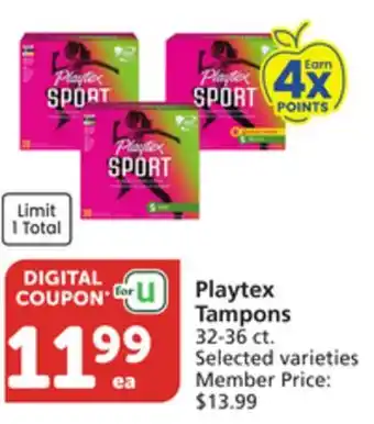 Vons Playtex Tampons offer