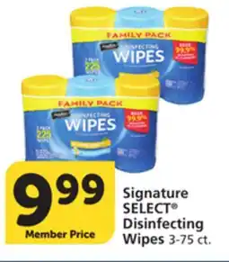 Vons Signature SELECT Disinfecting Wipes offer