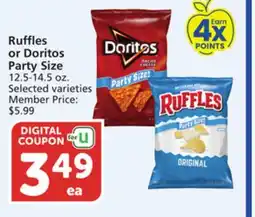 Vons Ruffles or Doritos Party Size offer