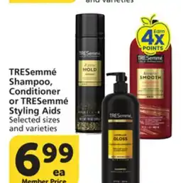 Vons TRESemmé Shampoo, Conditioner or TRESemmé Styling Aids offer