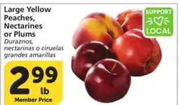 Vons Large Yellow Peaches, Nectarines or Plums offer