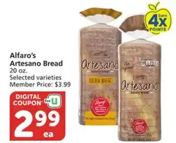 Vons Alfaro's Artesano Bread offer
